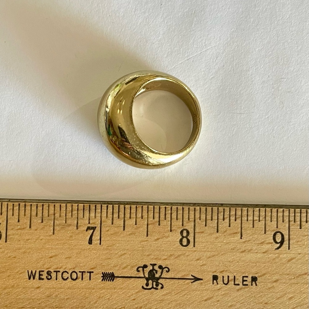 Retired Premier Designs Forged Antique Matte Gold Plated Ring Size 9 - Picture 3 of 3
